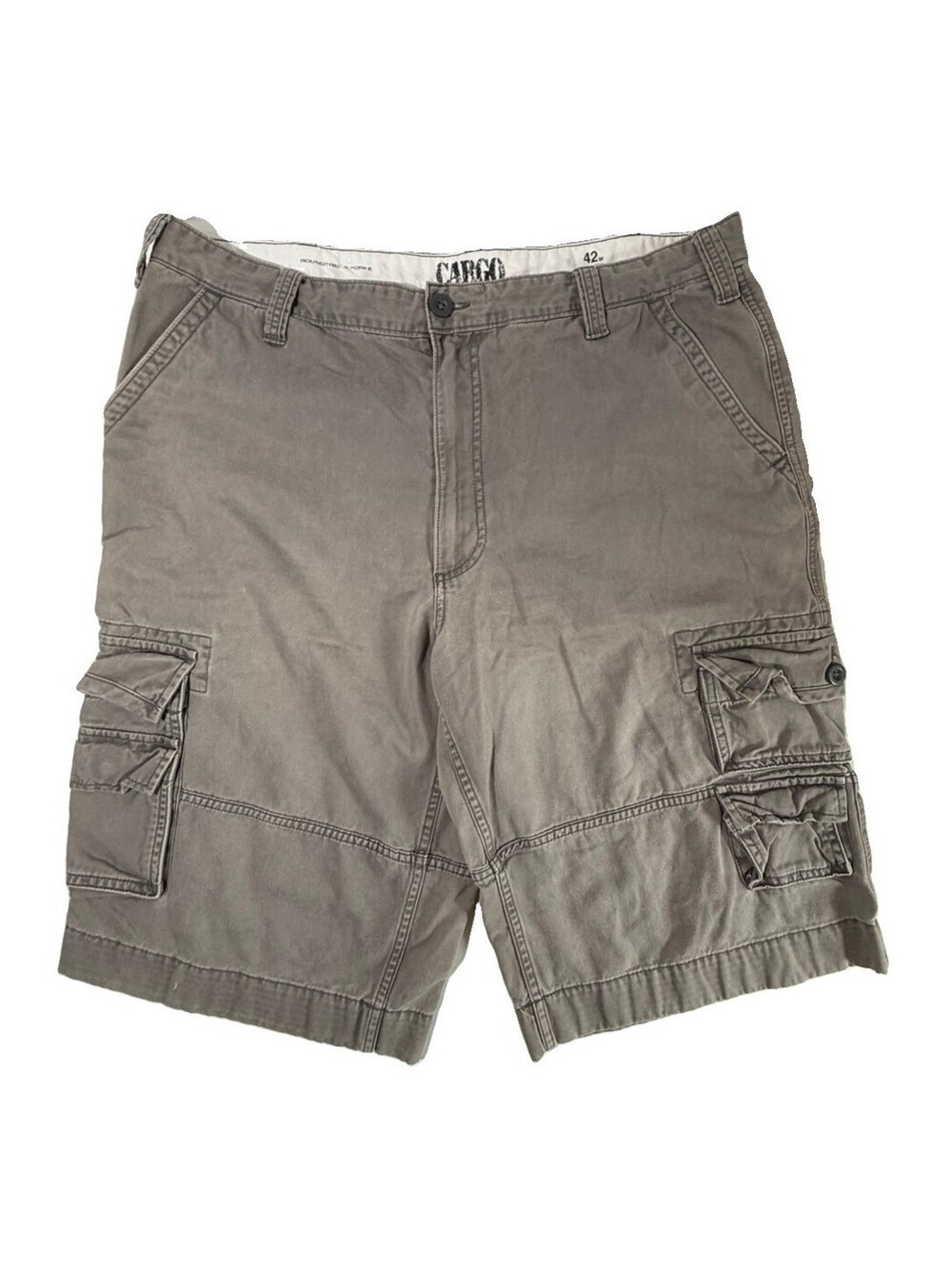 Roundtree & Yorke Cargo Shorts Mens 42 Outdoor Hiking Casual Flat Front Brown